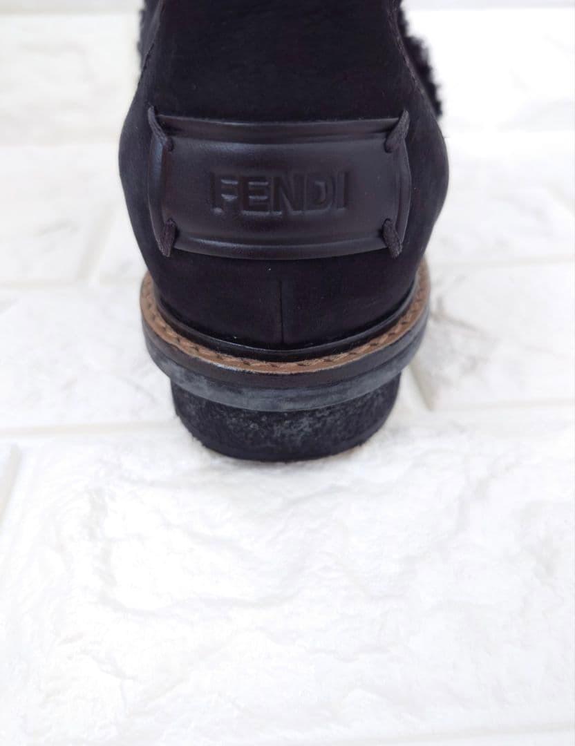 FENDI Mouton Short Boots Shoes EU 37 US 7 Authentic