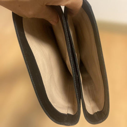 FENDI Long Boots Shoes EU 37 US 7 Suede Black Authentic