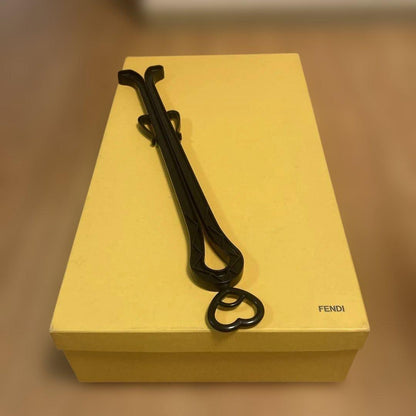 FENDI Long Boots Shoes EU 37 US 7 Suede Black Authentic