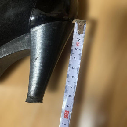 FENDI Long Boots Shoes EU 37 US 7 Suede Black Authentic