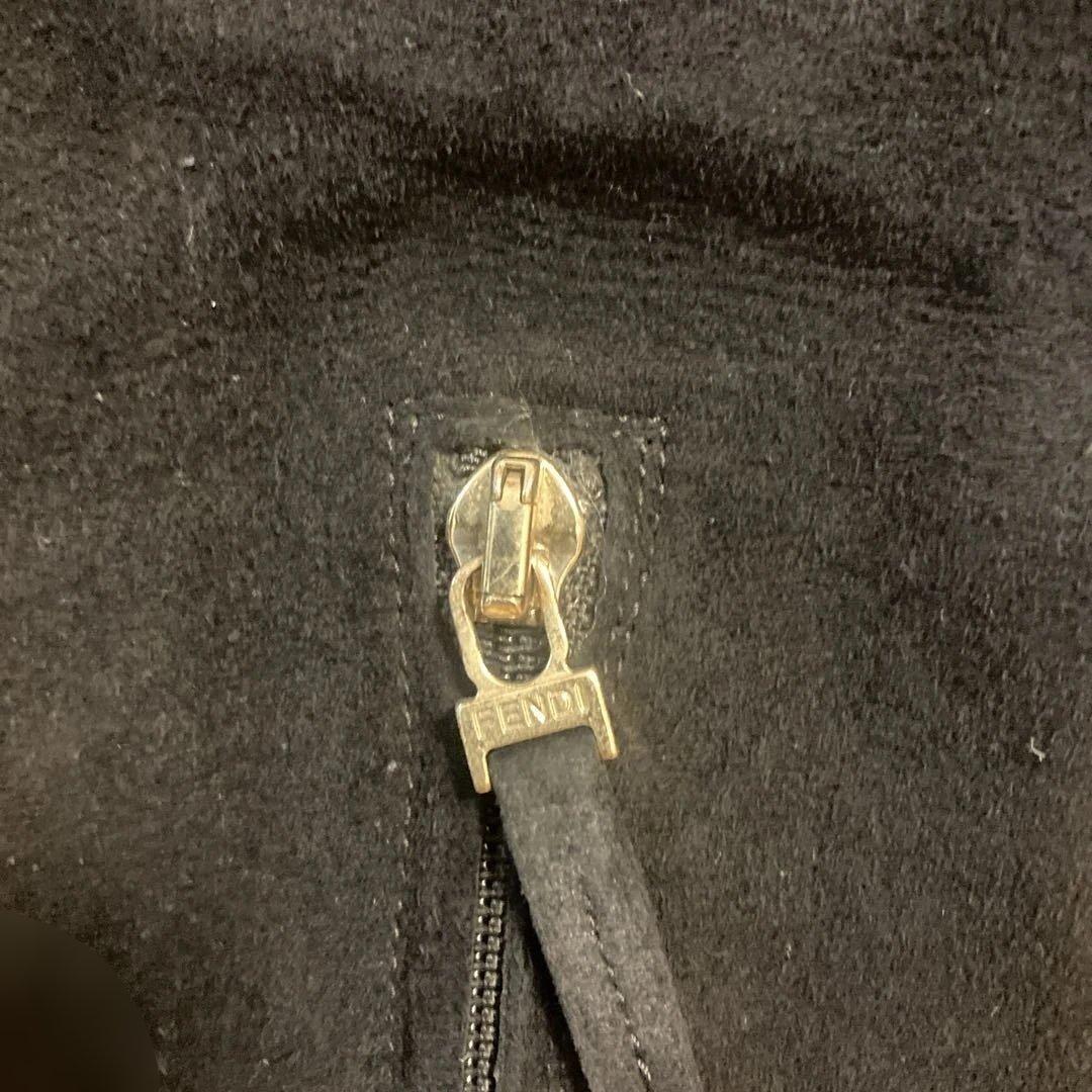 FENDI Long Boots Shoes EU 37 US 7 Suede Black Authentic