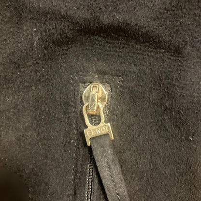 FENDI Long Boots Shoes EU 37 US 7 Suede Black Authentic