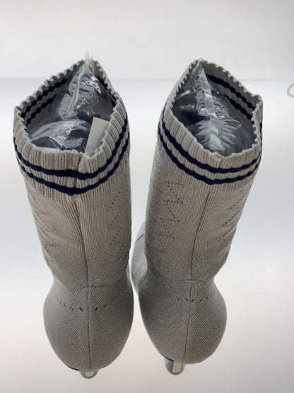 FENDI Lace-up Boots Shoes EU 38 US 8 Gray Authentic