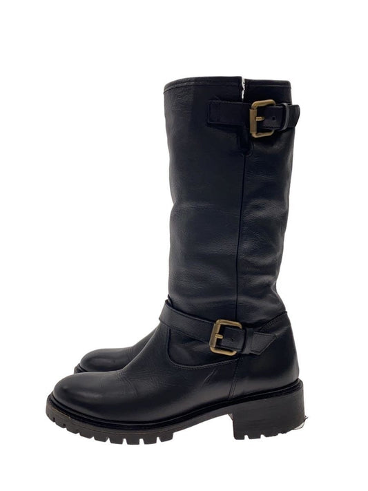 FENDI engineer Boots Shoes EU 36 US 6 Leather Black Authentic