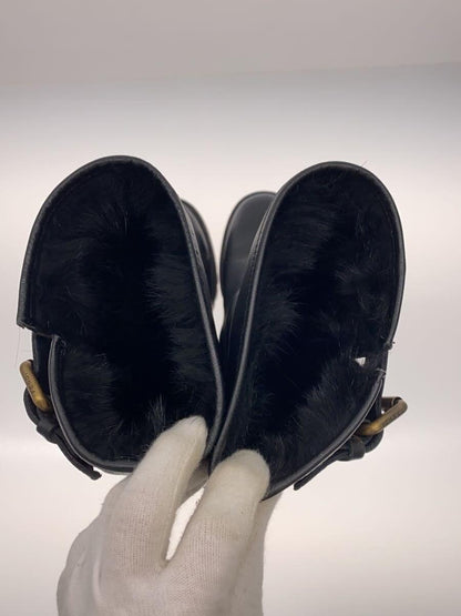 FENDI engineer Boots Shoes EU 36 US 6 Leather Black Authentic