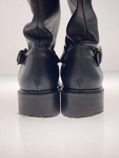 FENDI engineer Boots Shoes EU 36 US 6 Leather Black Authentic