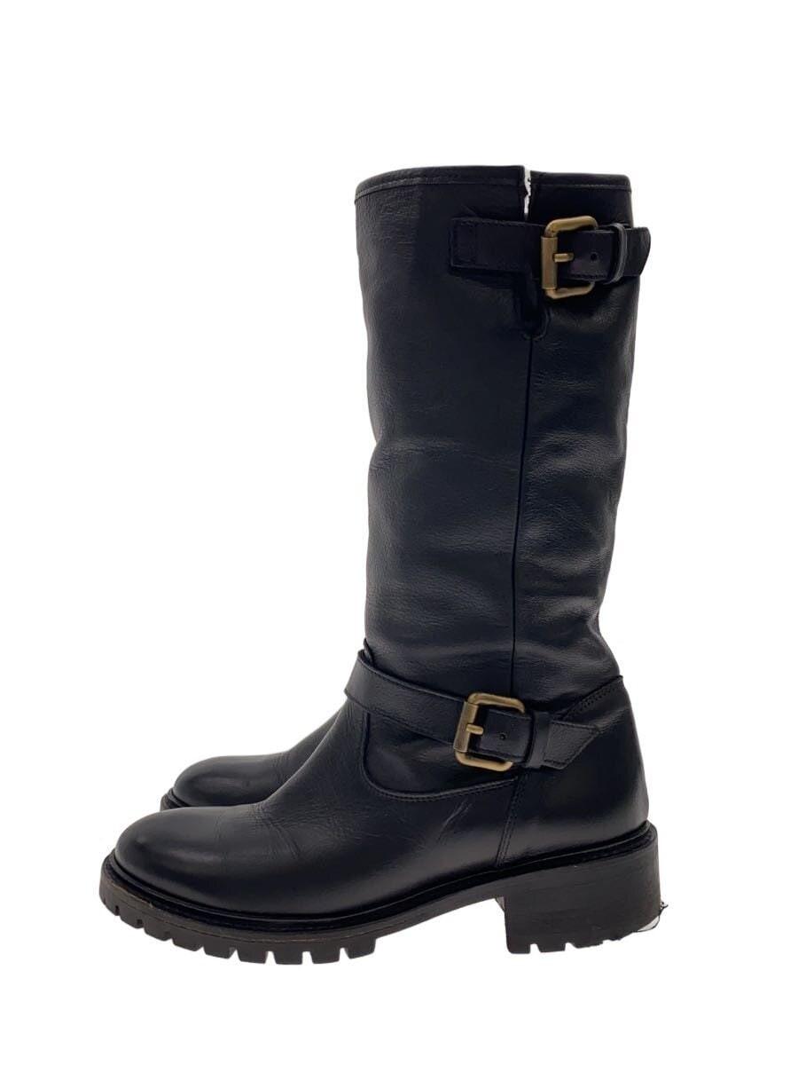 FENDI engineer Boots Shoes EU 36 US 6 Leather Black Authentic