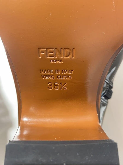 FENDI Short Boots Shoes EU 36.5 US 6.5 Black Authentic