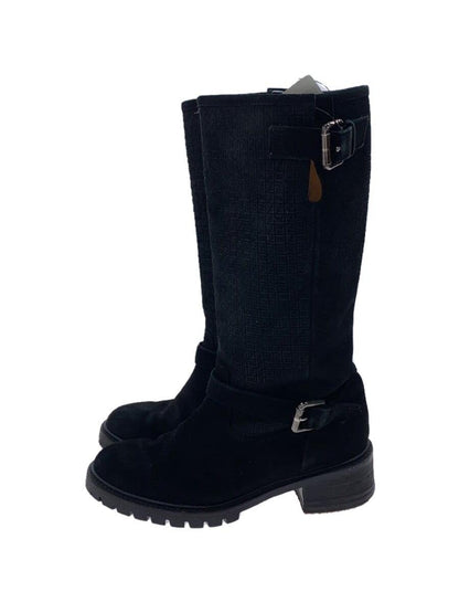 FENDI Boots Shoes EU 36 US 6 Suede Black Authentic