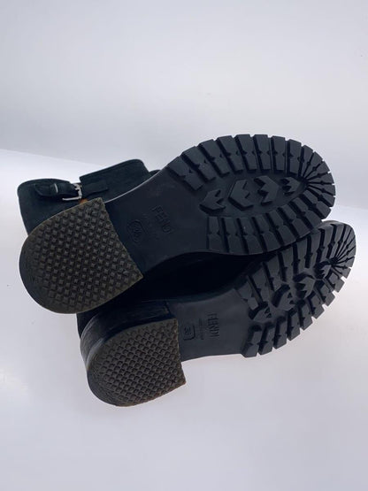 FENDI Boots Shoes EU 36 US 6 Suede Black Authentic