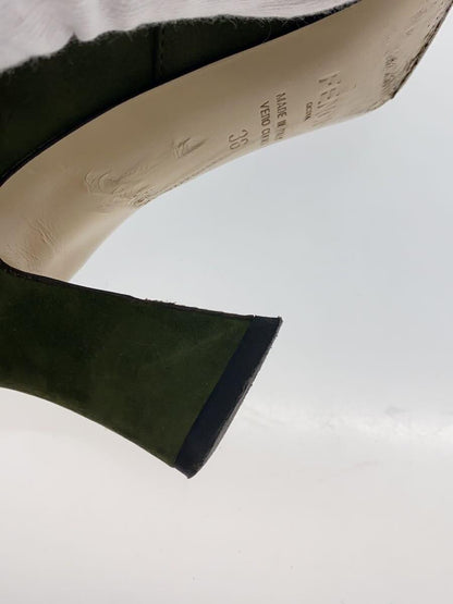 FENDI Short Boots Shoes EU 36 US 6 Suede Khaki Authentic