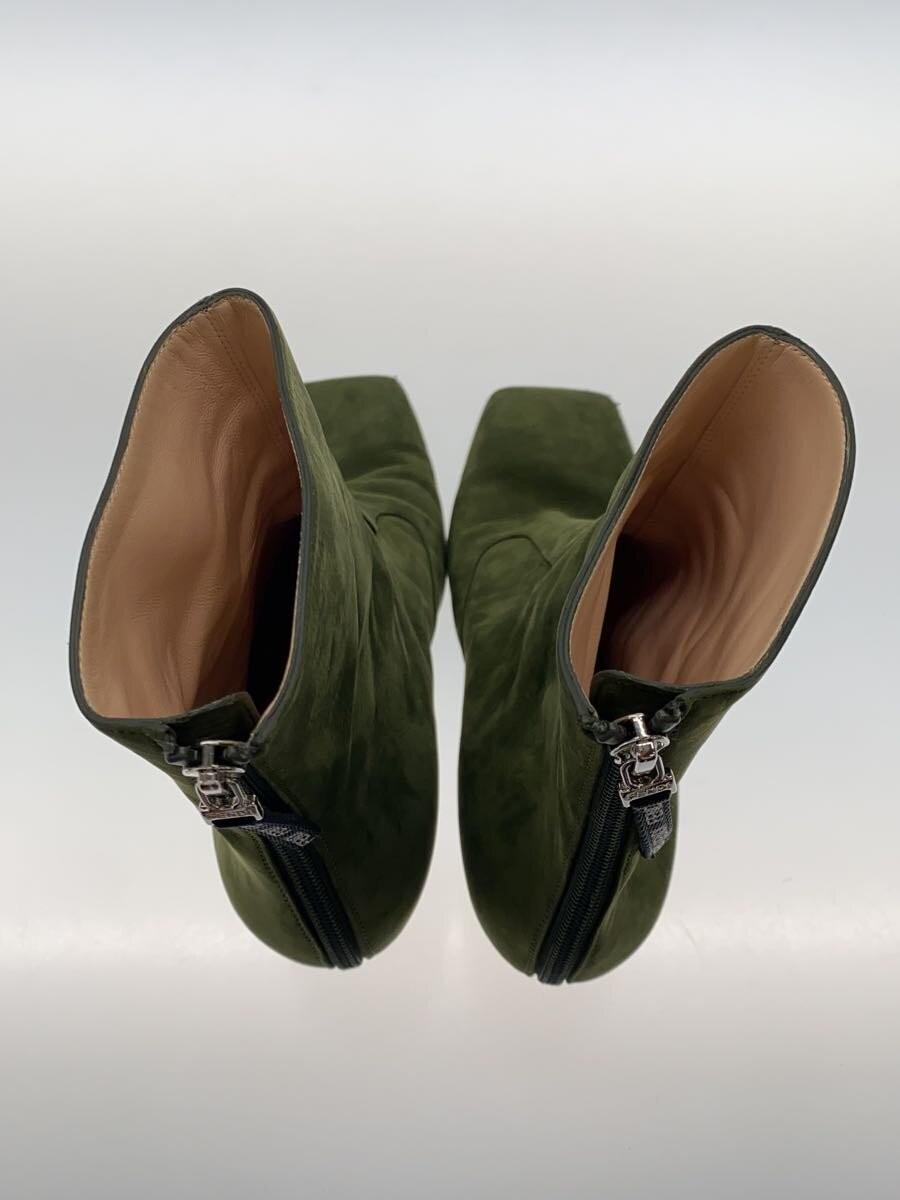 FENDI Short Boots Shoes EU 36 US 6 Suede Khaki Authentic