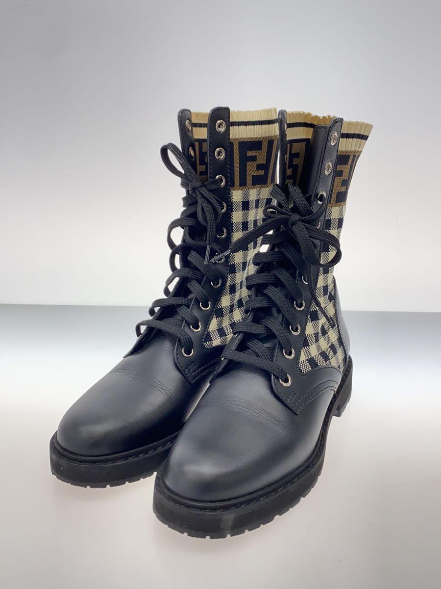 FENDI Boots Shoes EU 36 US 6 Black Authentic