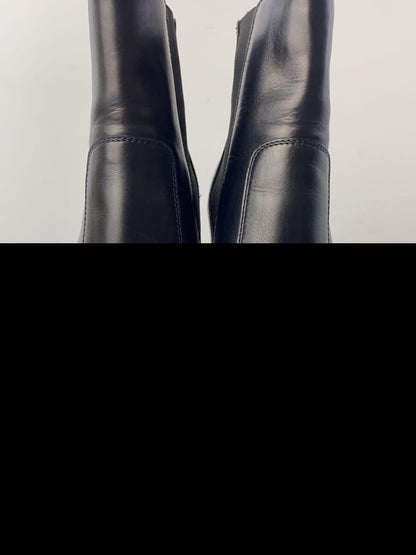 FENDI Short Boots Shoes EU 37.5 US 7.5 Leather Black Authentic