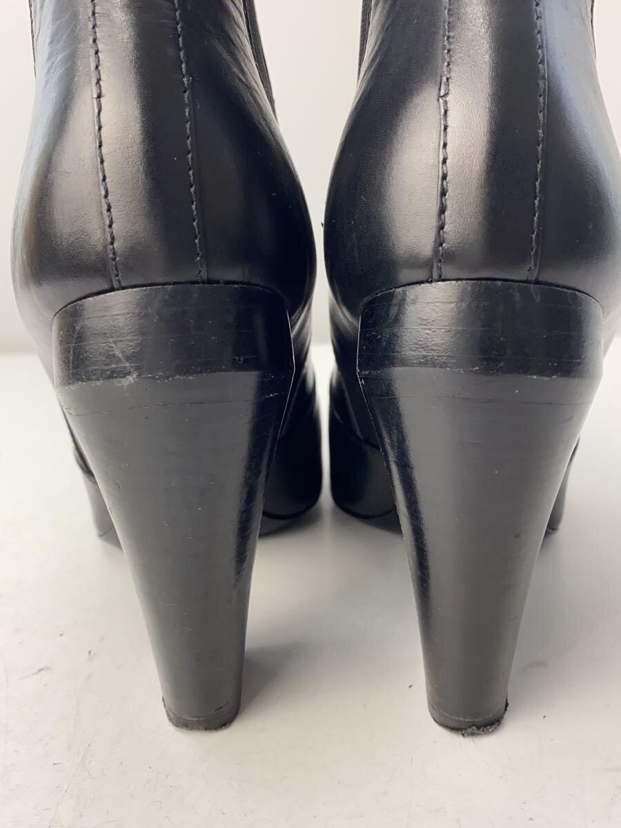 FENDI Short Boots Shoes EU 37.5 US 7.5 Leather Black Authentic