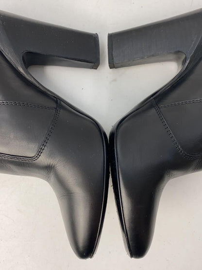 FENDI Short Boots Shoes EU 37.5 US 7.5 Leather Black Authentic