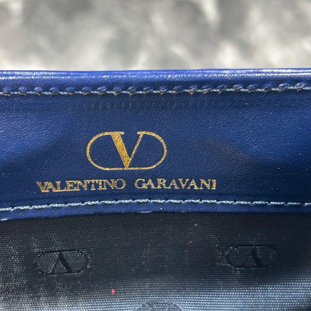 Valentino Garavani Shoulder Bag Purse Logo Blue Authentic