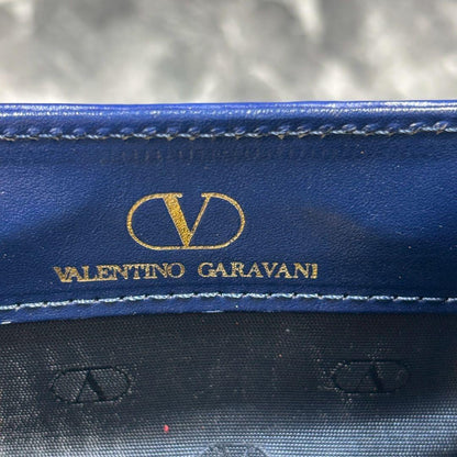 Valentino Garavani Shoulder Bag Purse Logo Blue Authentic