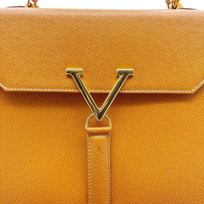 Valentino Hand Shoulder Bag Tote Purse 2way Leather Brown Authentic