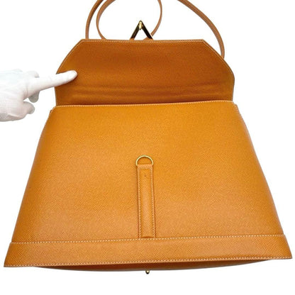 Valentino Hand Shoulder Bag Tote Purse 2way Leather Brown Authentic