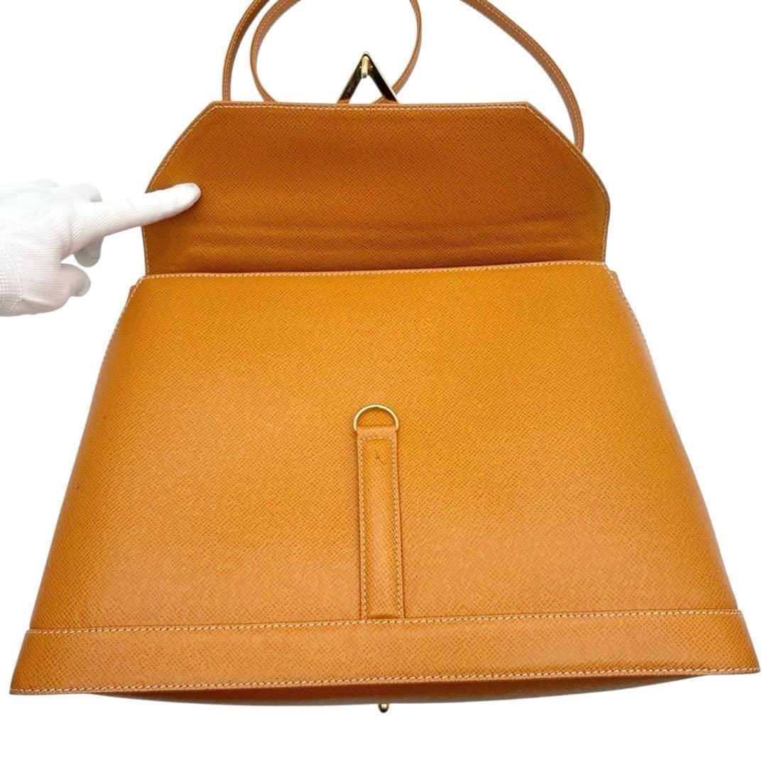 Valentino Hand Shoulder Bag Tote Purse 2way Leather Brown Authentic