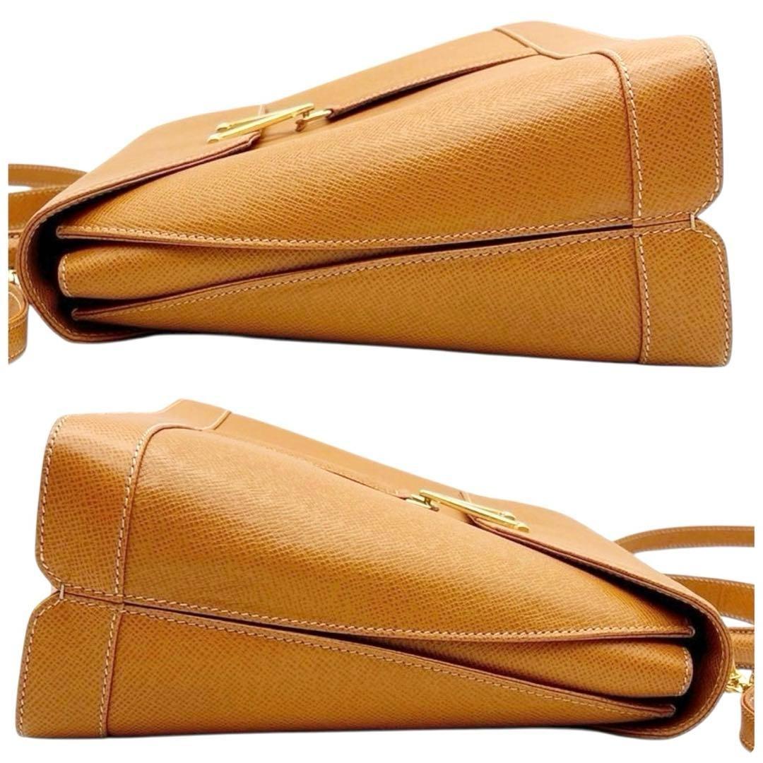 Valentino Hand Shoulder Bag Tote Purse 2way Leather Brown Authentic