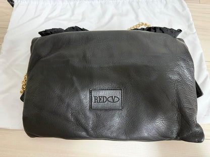 Red Valentino Shoulder Bag Purse Ribbon Black Authentic