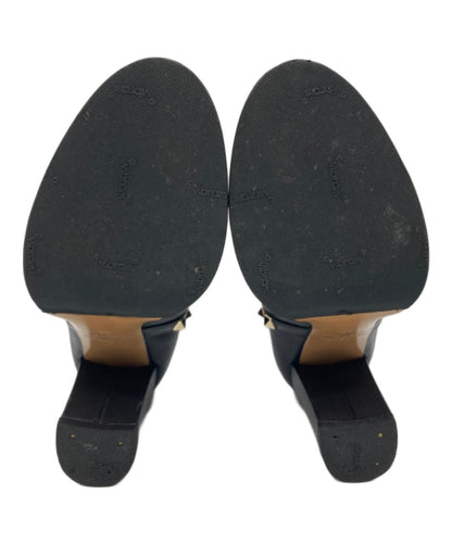 Valentino Garavani Boots Shoes Studs EU 36.0 US 6.0 Leather Black Authentic