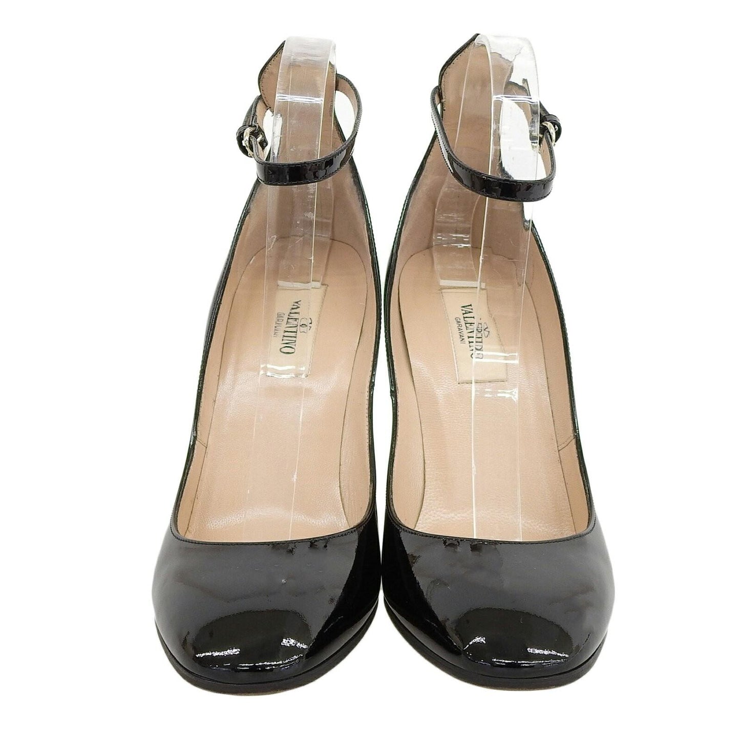 Valentino Garavani Shoes Pumps Heel EU 38 US 8 Patent Leather Black Authentic