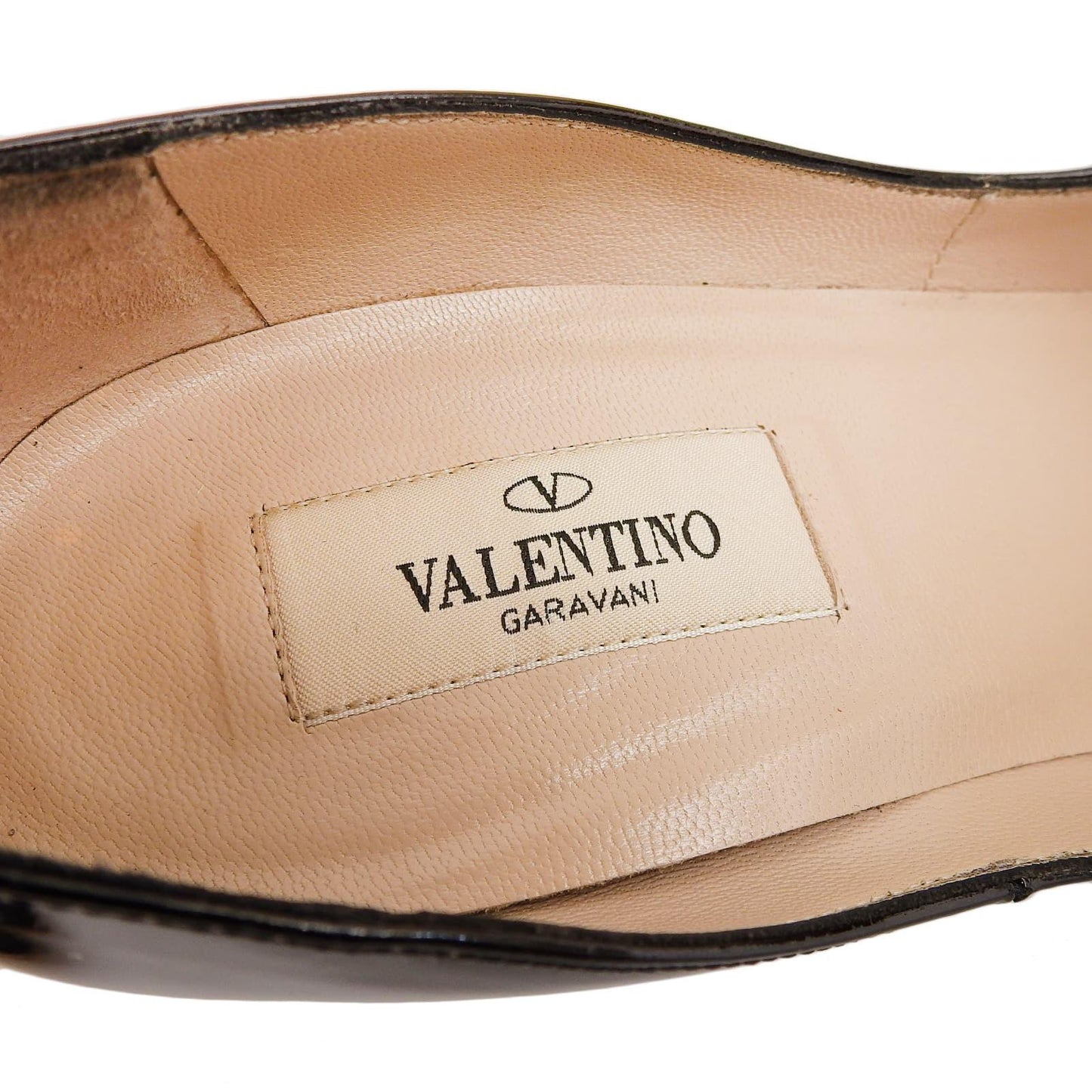 Valentino Garavani Shoes Pumps Heel EU 38 US 8 Patent Leather Black Authentic