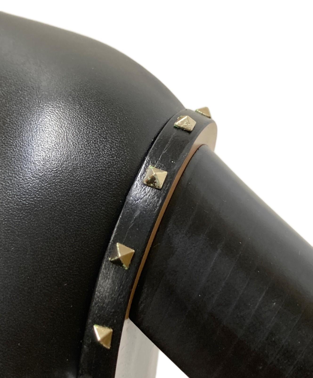 Valentino Garavani Short Boots Shoes Studs EU 37.5 US 7.5 Black Authentic