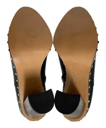 Valentino Garavani Short Boots Shoes Studs EU 37.5 US 7.5 Black Authentic