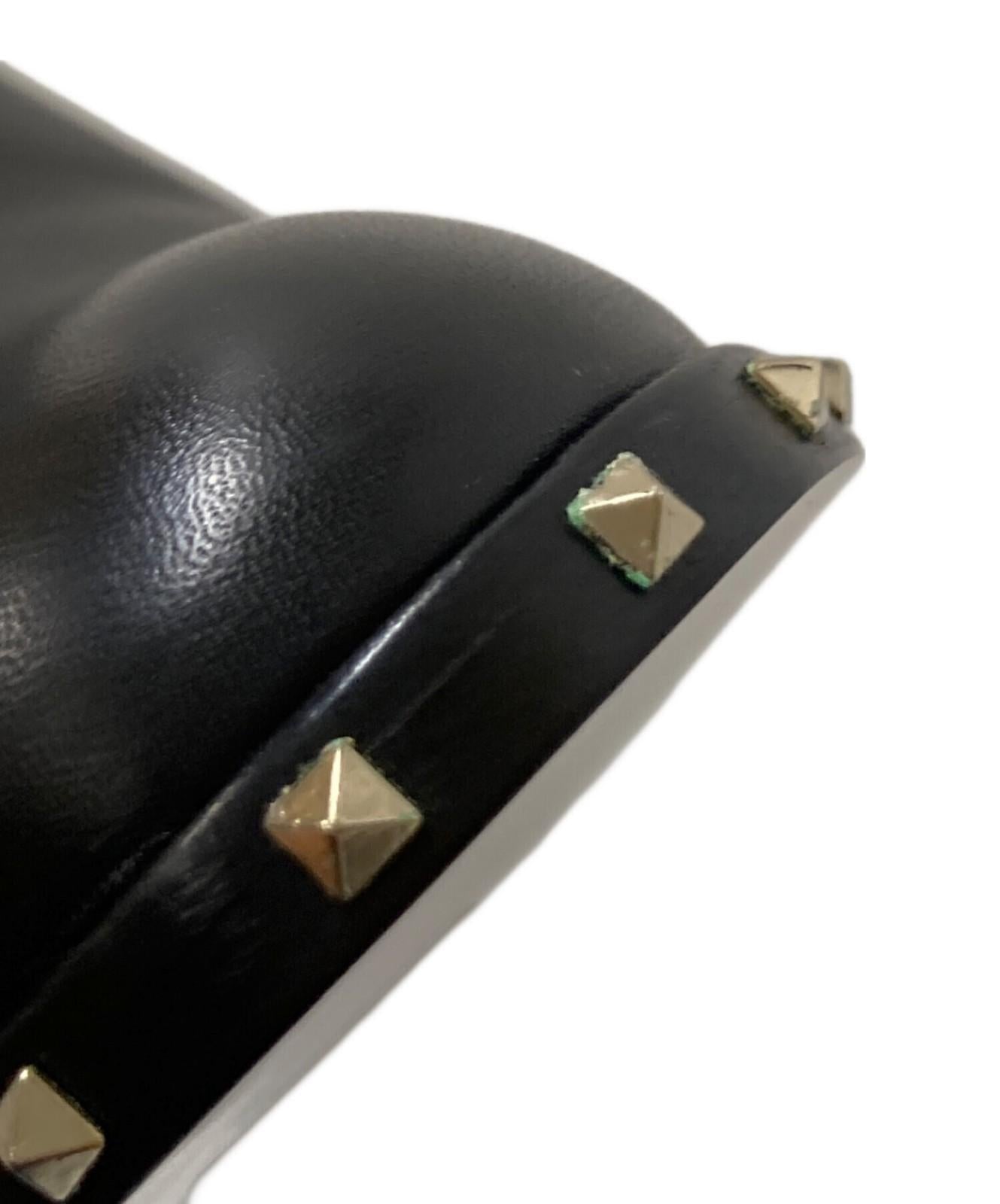 Valentino Garavani Short Boots Shoes Studs EU 37.5 US 7.5 Black Authentic