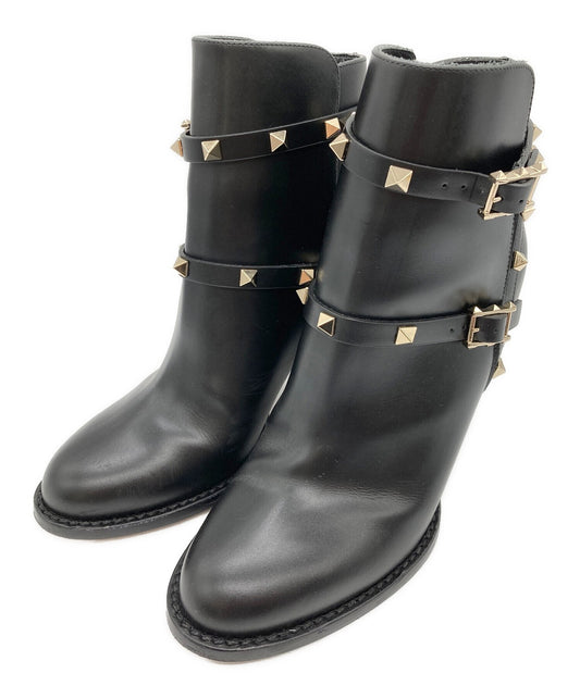 Valentino Garavani Boots Shoes Studs EU 37.5 US 7.5 Black Authentic