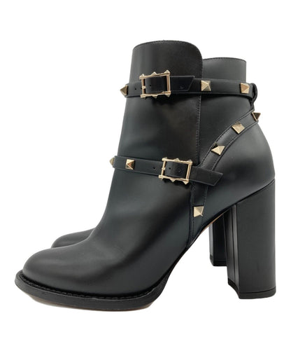 Valentino Garavani Boots Shoes Studs EU 37.5 US 7.5 Black Authentic