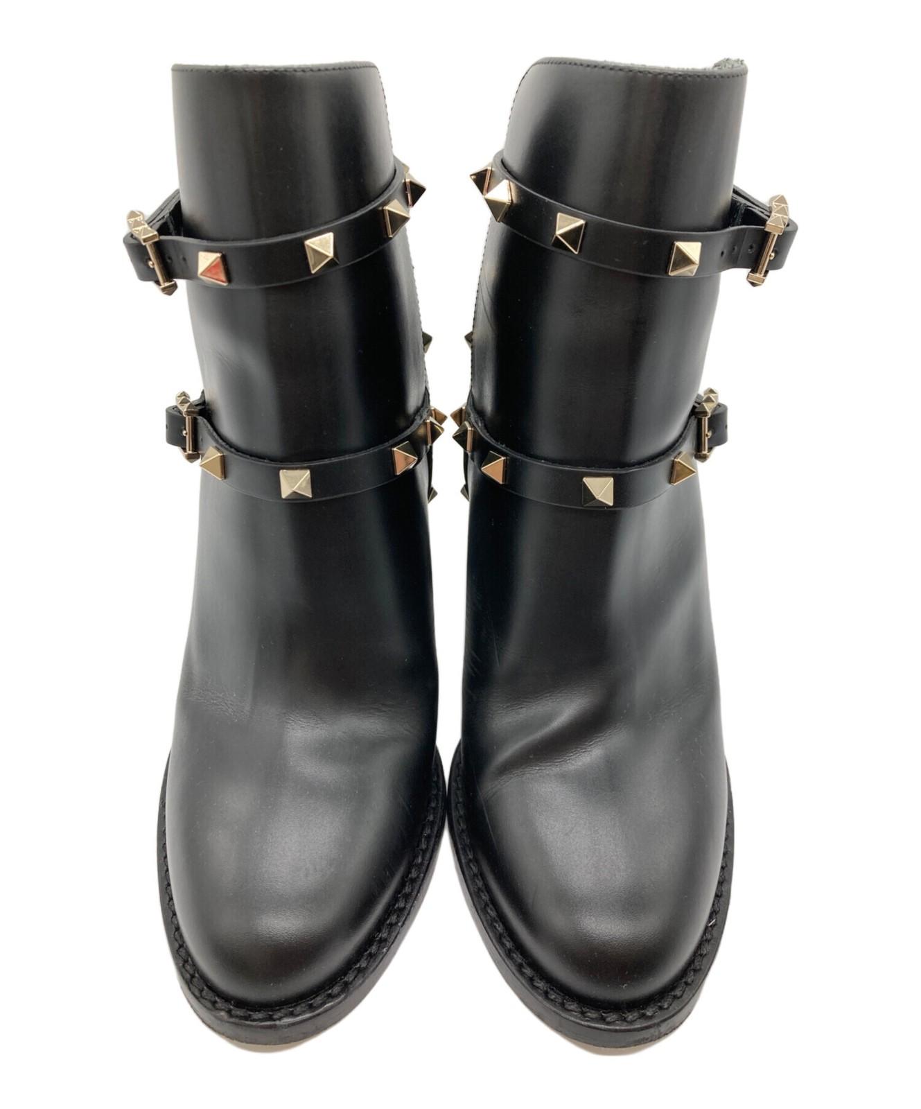 Valentino Garavani Boots Shoes Studs EU 37.5 US 7.5 Black Authentic