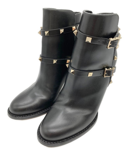 Valentino Garavani Boots Shoes Studs EU 37.5 US 7.5 Black Authentic