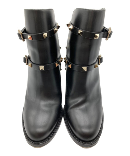 Valentino Garavani Boots Shoes Studs EU 37.5 US 7.5 Black Authentic