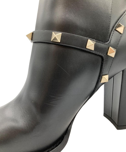 Valentino Garavani Boots Shoes Studs EU 37.5 US 7.5 Black Authentic