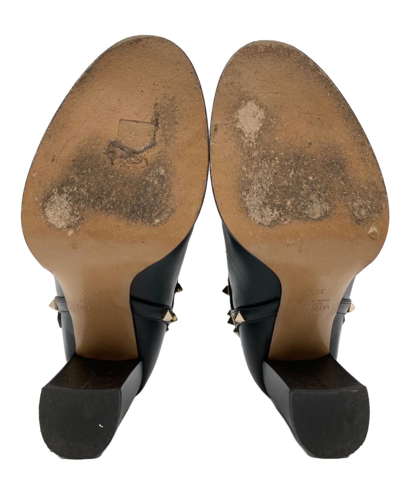 Valentino Garavani Boots Shoes Studs EU 37.5 US 7.5 Black Authentic