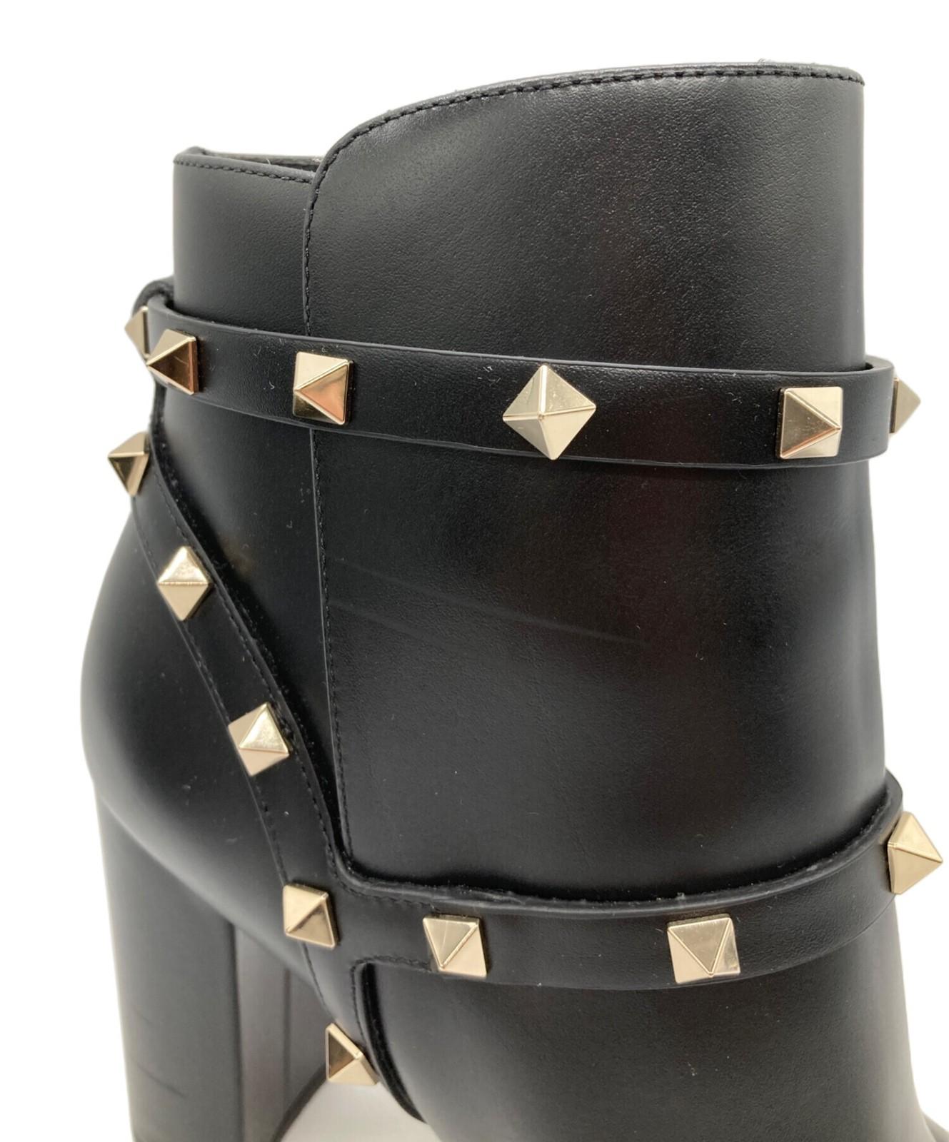 Valentino Garavani Boots Shoes Studs EU 37.5 US 7.5 Black Authentic