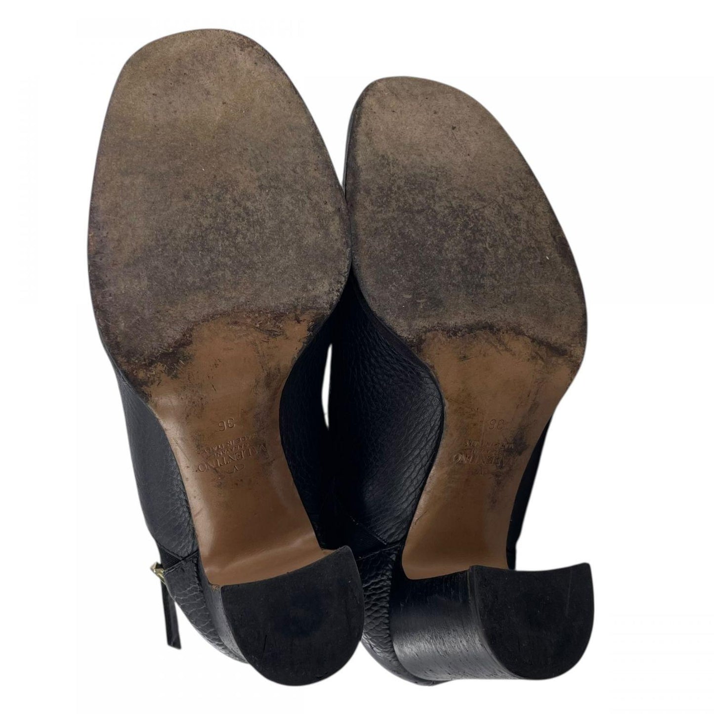 Valentino Short Boots Shoes Studs EU 36.0 US 6.0 Black Authentic