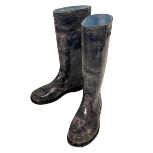 Valentino Garavani Rain Boots Shoes EU 36.0 US 6.0 Black Gray Authentic