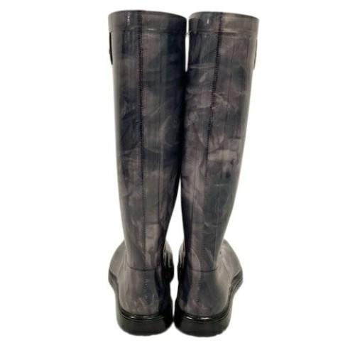 Valentino Garavani Rain Boots Shoes EU 36.0 US 6.0 Black Gray Authentic