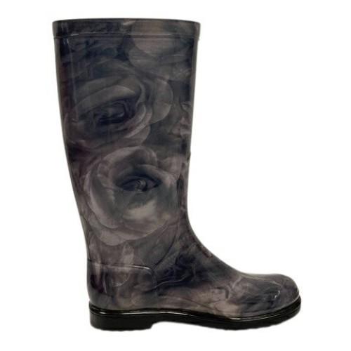 Valentino Garavani Rain Boots Shoes EU 36.0 US 6.0 Black Gray Authentic