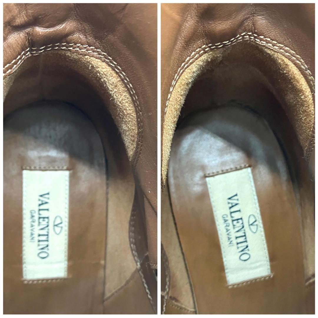 Valentino Garavani Boots Shoes Studs EU 37 US 7 Leather Brown Authentic