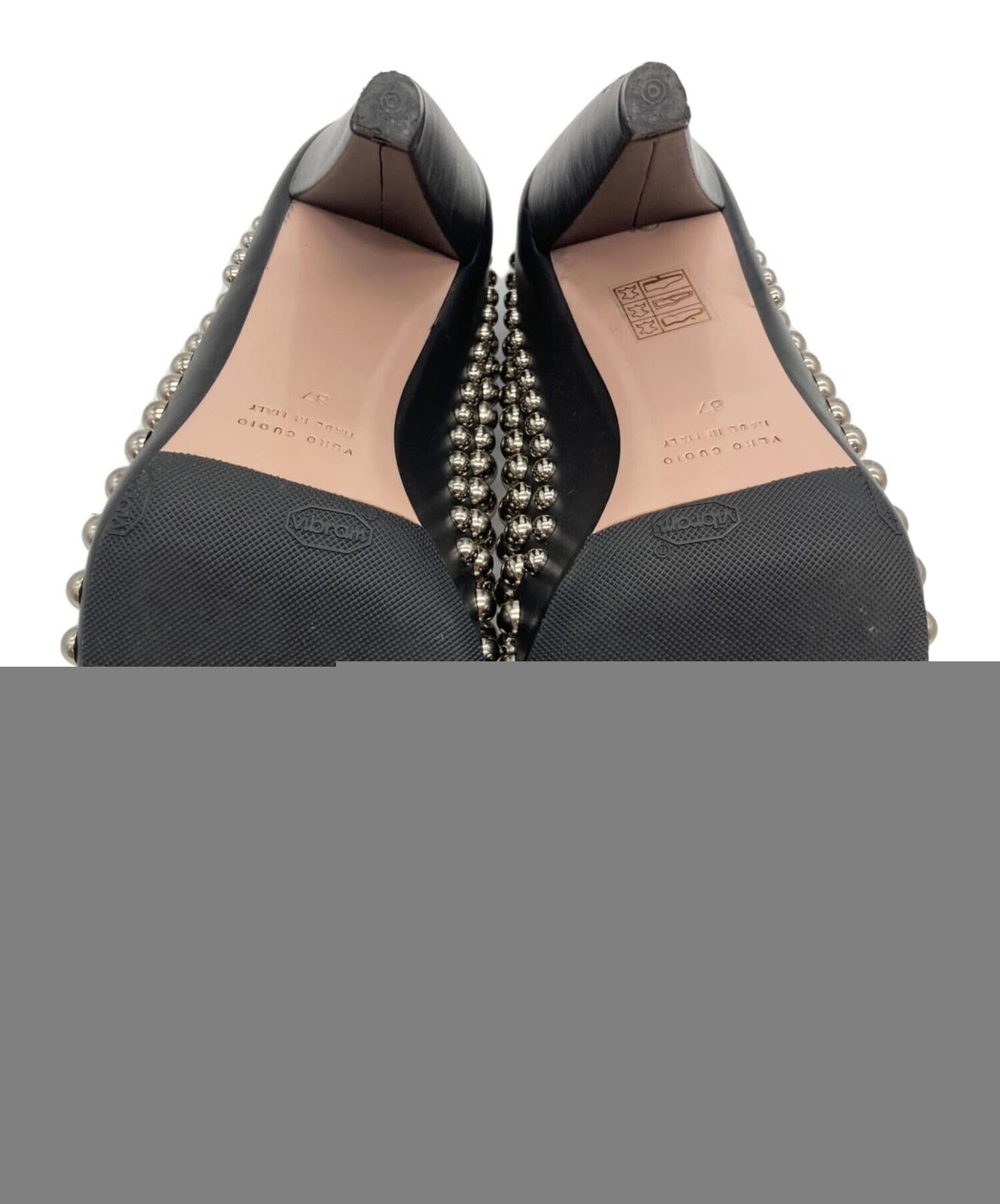 Red Valentino Shoes Pumps Heel EU 37 US 7 Black Authentic