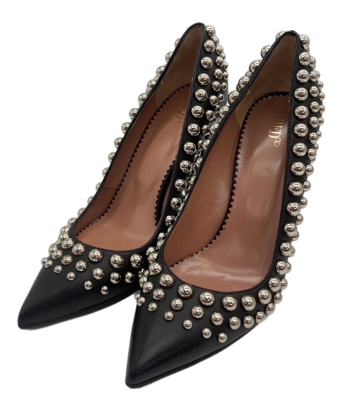 Red Valentino Shoes Pumps Heel EU 37 US 7 Black Authentic