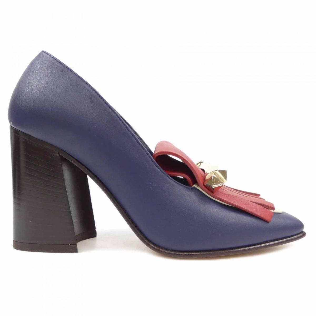 Valentino Garavani Shoes Pumps Heel EU 36 US 6 Navy Red Authentic