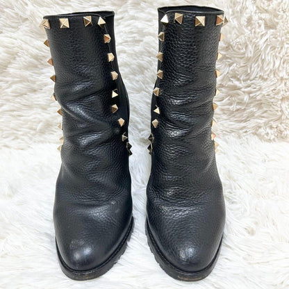 Valentino Garavani Boots Shoes Rockstuds EU 36.0 US 6.0 Black Authentic